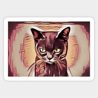 Black cat Sticker